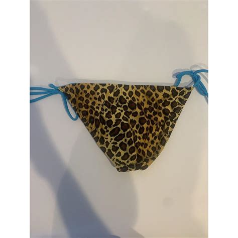 Venus Cheetah Print Bikini Side Tie Bottom Sz Depop