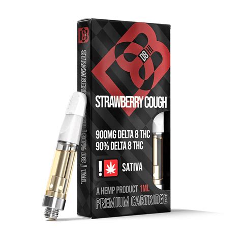 D8 Hi Delta 8 Vape Cartridge 1g Strawberry Cough