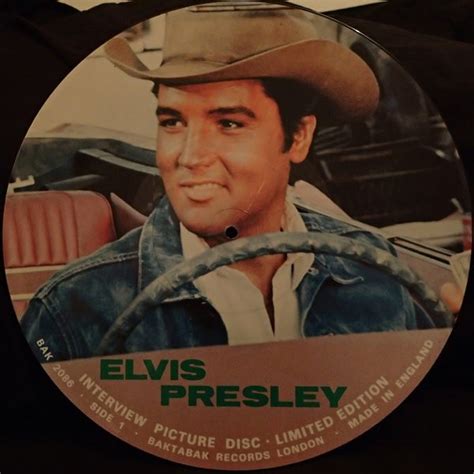 Elvis Presley Interview Picture Disc Limited Edition Vinyl Discogs