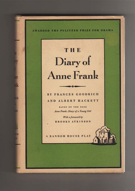 The Diary Of Anne Frank By Goodrich Frances And Albert Hackett Fine