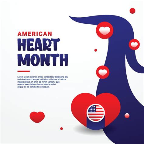 American Heart Month February Event Background 21958291 Vector Art at ...