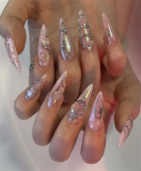 Pin By Milubonura On Nails In Gel Nails Stylish Nails Long Nails