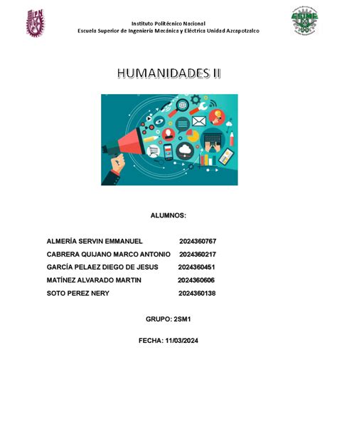 Humanidades Mapa Mental Humanidades Ll Instituto Polit Cnico