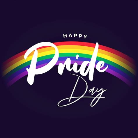 Premium Vector Happy Pride Day Background With Rainbow On Background