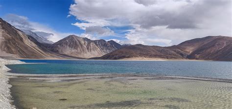 Colorful Water Of The World S Highest Salt Water Lake The Pangong Lake