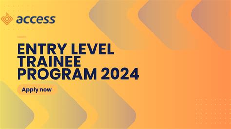 Access Bank Entry Level Trainee Program 2024