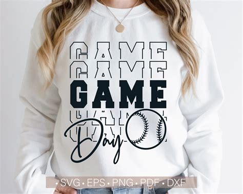 Game Day Svg Baseball Shirt Svg Game Day Vibes Svgbaseball Etsy Uk