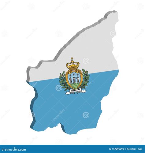 San Marino Map Flag Vector 3d Stock Vector Illustration Of Abstract