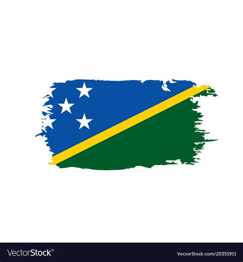 Solomon Islands Flag Royalty Free Vector Image