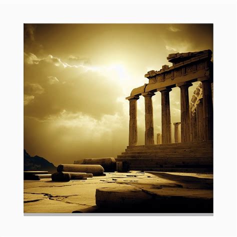 Parthenon Temple Canvas Print by Colourful creations - Fy