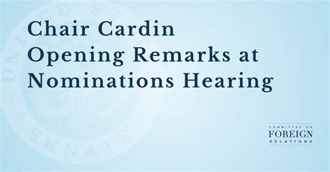 2024 02 08 Chair Cardin Opening Remarks At Nominations Hearing