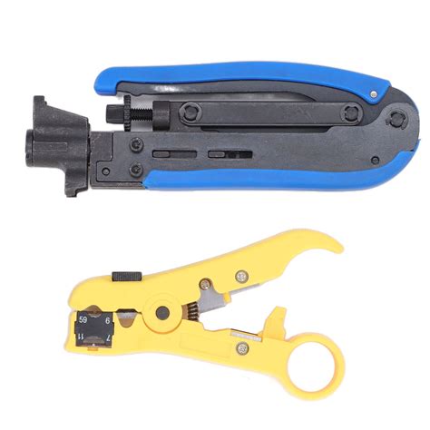 Coaxial Cable Crimping Pliers Combination Tool Adjustable Portable Coax ...