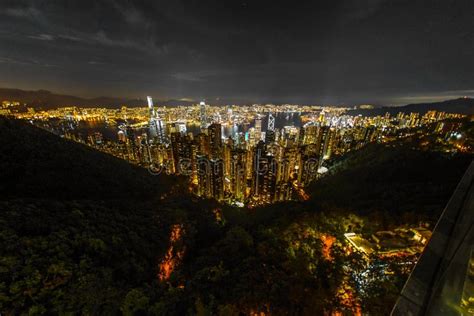 Hong Kong Night View Seen from Victoria Peak Stock Photo - Image of ...