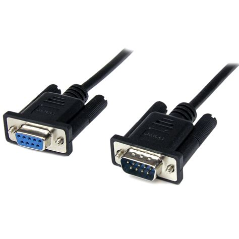 StarTech 1m Black DB9 RS232 Serial Null Modem Cable F M DB9 Male