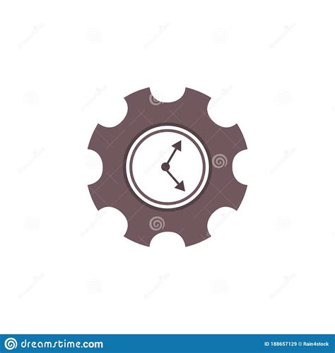 Icono Plano De La Marcha Del Reloj Ilustración Vectorial De Material