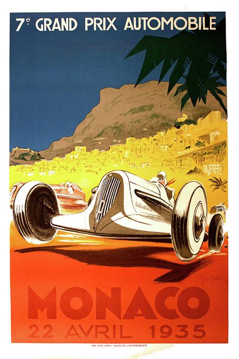 Monaco Grand Prix Poster 1935 Won By Mercedes Benz W25B Photograph By