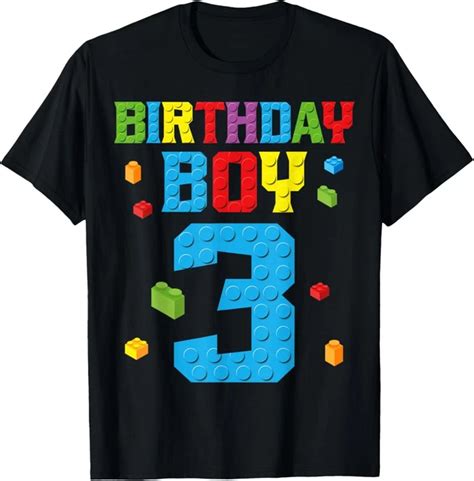 Hot Trending T Shirt With Master Builder Rd Birthday Boy Three Year Building Bricks T Shirt