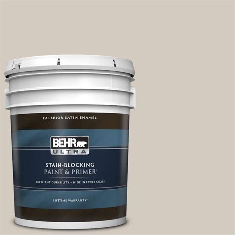 Behr Ultra 5 Gal N220 2 Ashen Tan Satin Enamel Exterior Paint