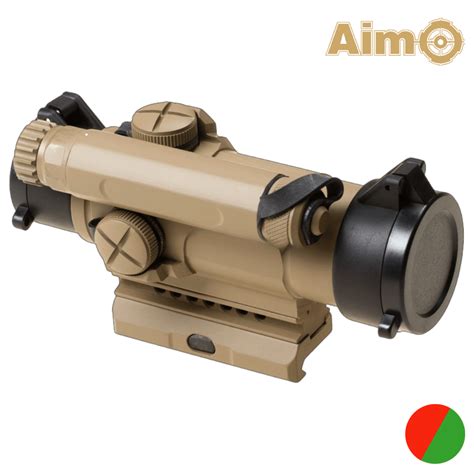 Aim O Viseur Point Rouge Et Vert Compm Dark Earth Pour Airsoft