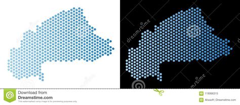 Esquema Da Encantar Telha Do Mapa De Burkina Faso Ilustra O Do Vetor