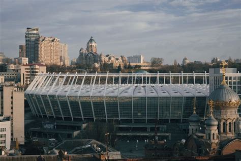 The Building of the Olympic Stadium Dynamo Kyiv in Kyiv: December 2023 ...