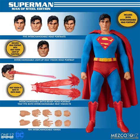 Mezco One Superman Man Of Steel Edition Dc Comics Figurine