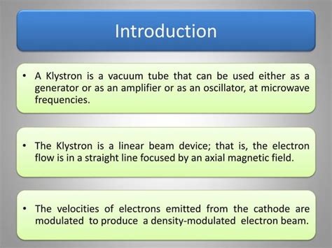 Two cavity klystron | PPT