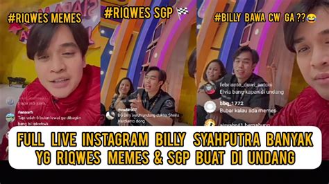 Full Live Instagram Billy Syahputra Banyak Yg Tanyain Siapa Pacar Billy