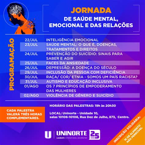 Participe Da Jornada De Saúde Mental Emocional E Das Relações De 22 07