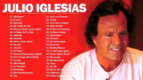 an image of a man that is on the cover of his album, julia iglesias