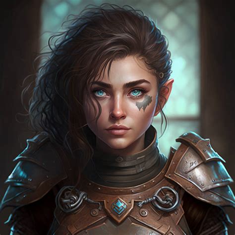 Jaredsyn Beautiful Female Halfling Rogue With Medi By Jaredsyn On