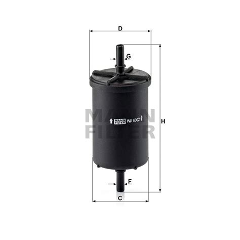 WK6002 MANN Fuel Filter for NISSAN 2010-on Navara (D40)