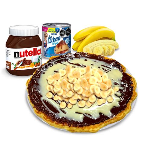 Hot Cake Combinado De Nutella Pl Tano Y Lechera Creps