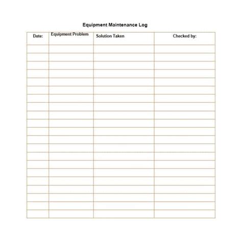 Equipment Fault Report Template 6 Professional Templates