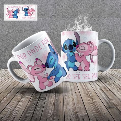 Caneca Lilo E Stitch Porcelana Importada Tipo Aaa Elo7