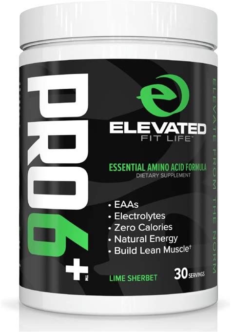 Elevated Pro6 Essential Amino Acids Supplement Bcaas Amino Acids Pre Workout Powder