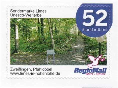 Stamp Limes UNESCO Welterbe Pfahldöbel Zweiflingen Germany Modern