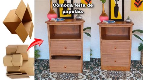 COMO FAZER UMA CÔMODA SUPER RESISTENTE USANDO CAIXA DE PAPELÃO FAÇA