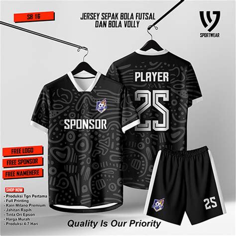 Jual Bisa Satuan Jersey Futsal Sb Full Printing Free Nama Nomor Logo