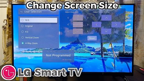 Lg Smart Tv How To Change Screen Size Youtube