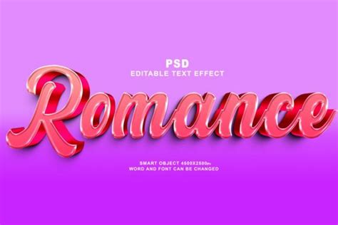 Psd Romance 3d Editable Text Effect Graphic By Truevector · Creative