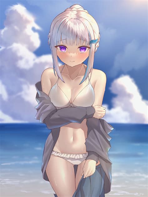 Take User Ypzx8253 Lize Helesta Nijisanji Tagme 1girl Beach Bikini Groin Navel
