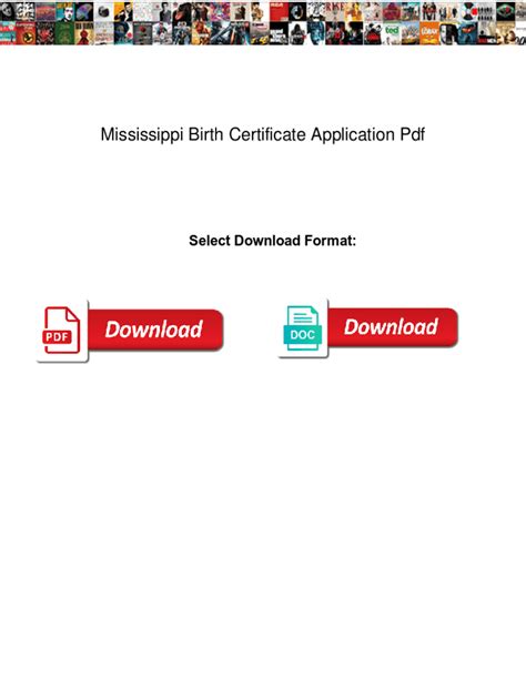 Fillable Online Mississippi Birth Certificate Application Pdf Mississippi Birth Certificate