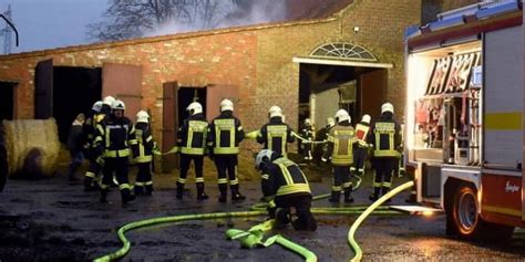 Stall Brennt Dutzende Pferde Vor Flammen Gerettet