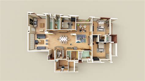 Residential Interior design isometric view :: Behance