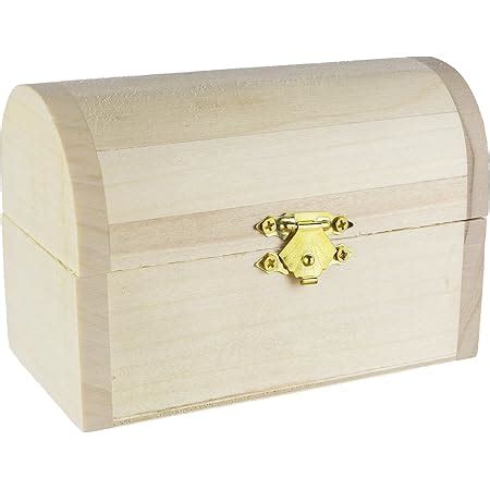 Amazon Darice Unfinished Wood Chest Box Light Unfinished Wood