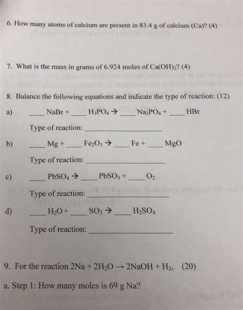 Solved 6. How many atoms of calcium are present in 83.4 g of | Chegg.com