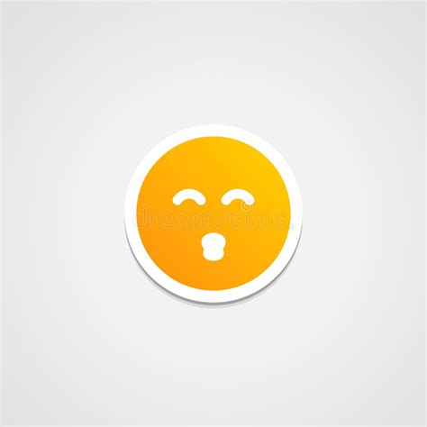 Air-Kiss Emoji Sticker Icon Stock Illustration - Illustration of ...