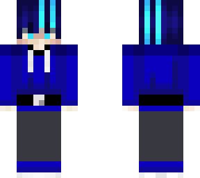 Blue Hoodie Girl | Minecraft Skin