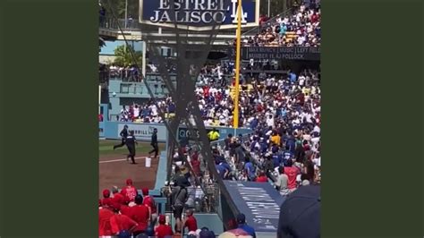 Fan Runs On Field During Dodgers Angels Youtube